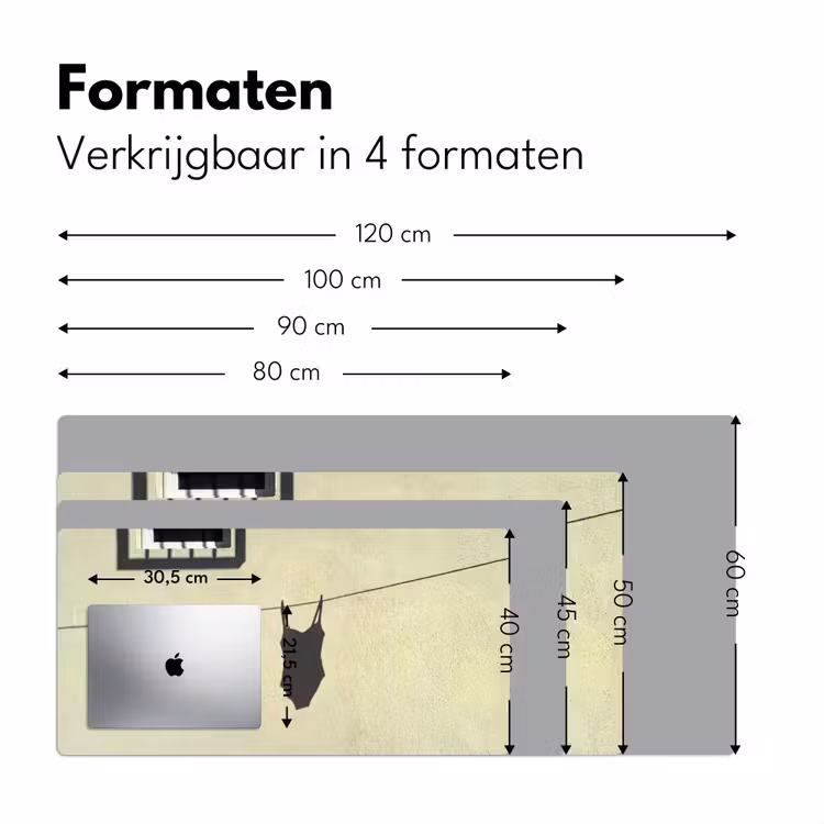 Bureau onderlegger - Badpak - Schaduw - Muur - Zomer - Minimalistisch — 8