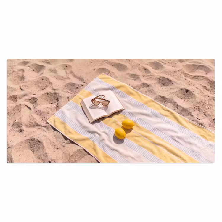 Bureau onderlegger - Boek - Zonnebril - Strand - Zomer - Geel — 2