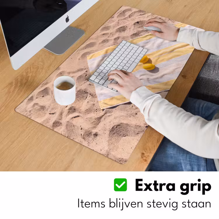 Bureau onderlegger - Boek - Zonnebril - Strand - Zomer - Geel — 6