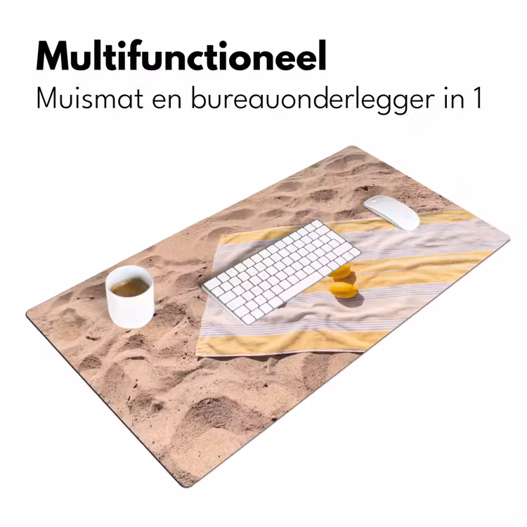 Bureau onderlegger - Boek - Zonnebril - Strand - Zomer - Geel — 7