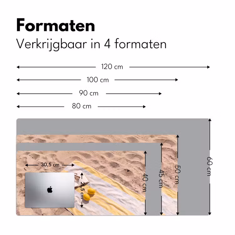 Bureau onderlegger - Boek - Zonnebril - Strand - Zomer - Geel — 8