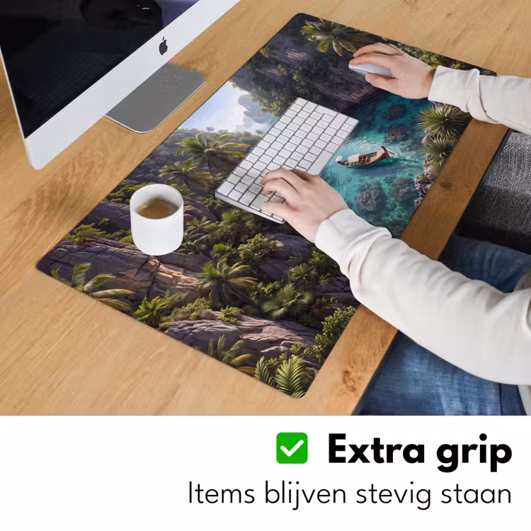 Bureau onderlegger - Eiland - Tropisch - Water - Palmbomen - Natuur — 6