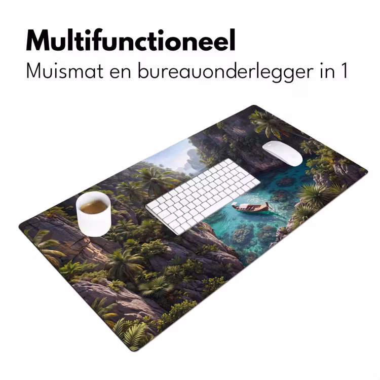Bureau onderlegger - Eiland - Tropisch - Water - Palmbomen - Natuur — 7