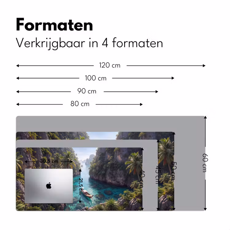 Bureau onderlegger - Eiland - Tropisch - Water - Palmbomen - Natuur — 8