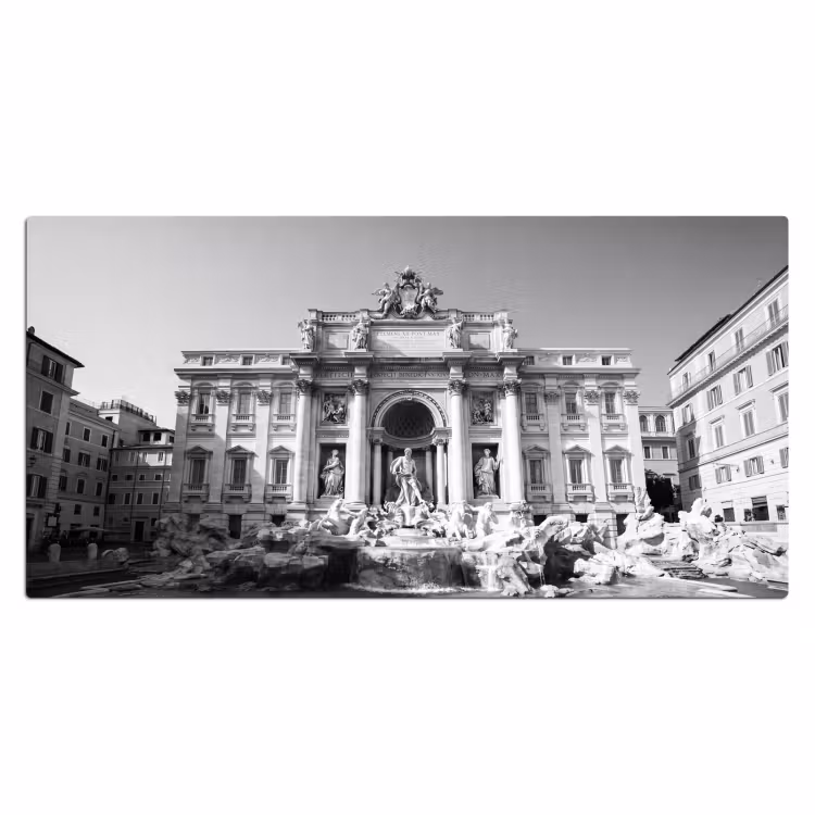 Bureau onderlegger - Fontein - Beelden - Architectuur - Zwart-wit — 2