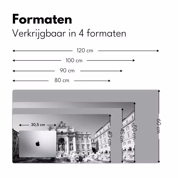 Bureau onderlegger - Fontein - Beelden - Architectuur - Zwart-wit — 8