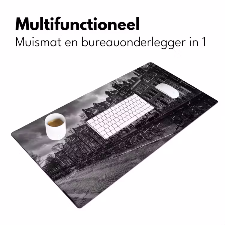Bureau onderlegger - Huis - Gracht - Amsterdam - Architectuur - Zwart-wit — 7
