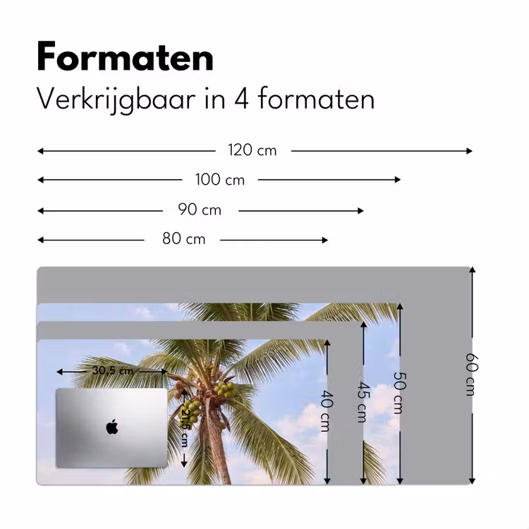 Bureau onderlegger - Kokosnoot - Boom - Tropisch - Natuur - Groen — 8