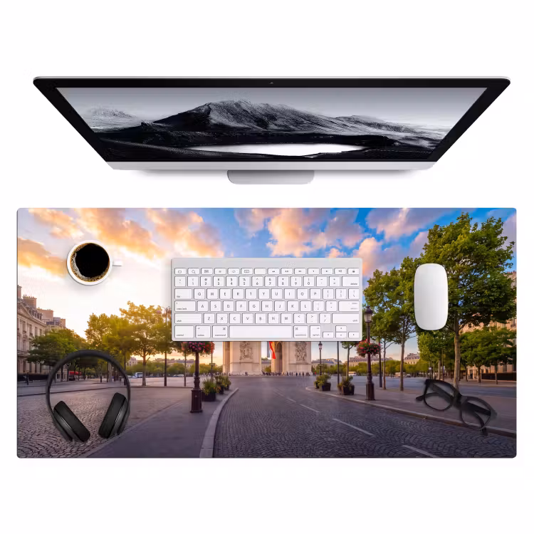 Bureau onderlegger - Monument - Parijs - Zonsondergang - Architectuur - Goud — 4