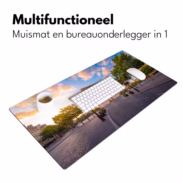 Bureau onderlegger - Monument - Parijs - Zonsondergang - Architectuur - Goud — 7