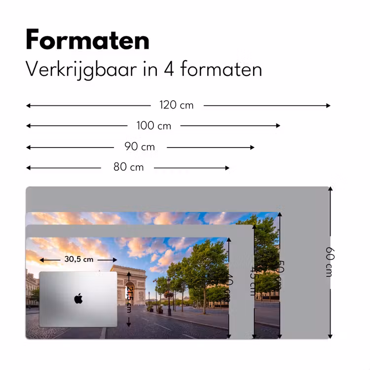 Bureau onderlegger - Monument - Parijs - Zonsondergang - Architectuur - Goud — 8