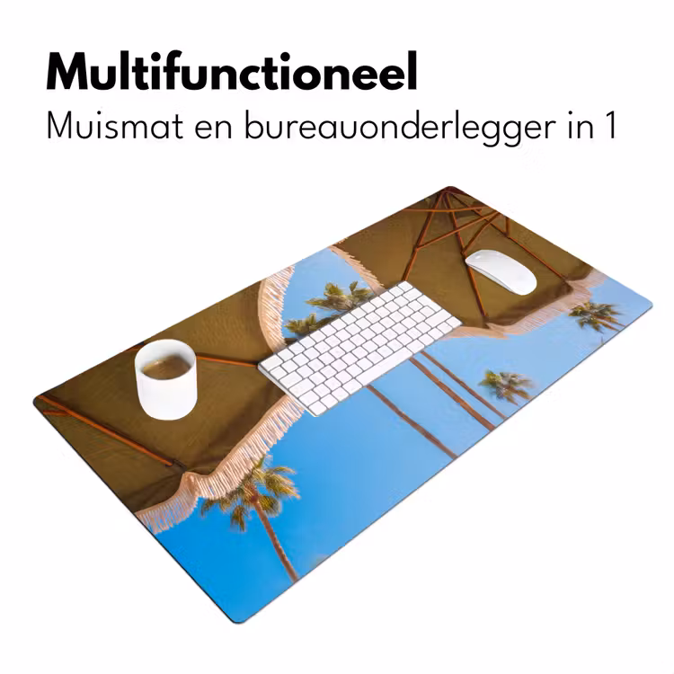 Bureau onderlegger - Parasol - Groen - Franjes - Zomer - Tropisch — 7