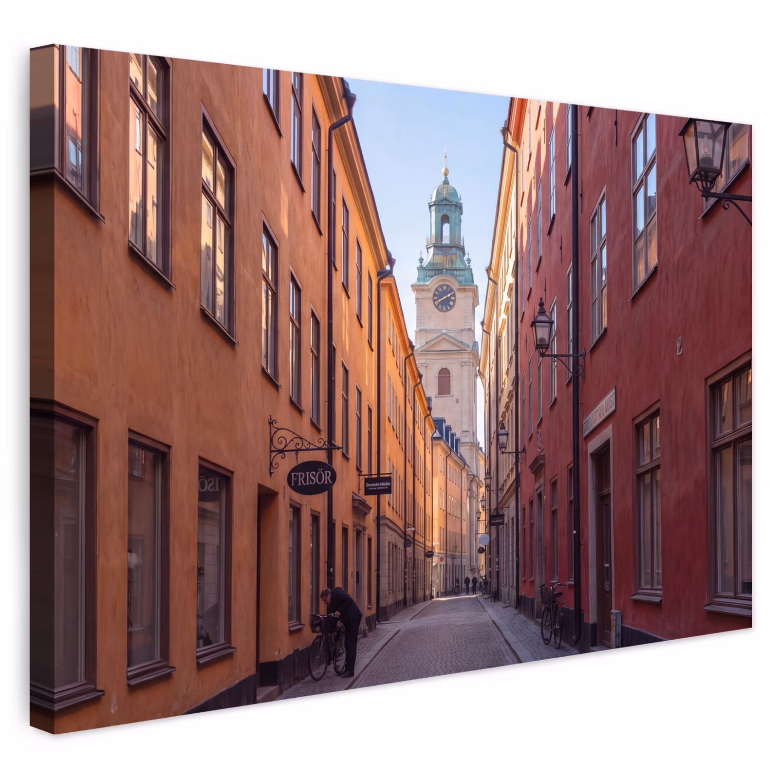 Buiten canvas - Straat - Klokkentoren - Stad - Architectuur - Historisch — 1