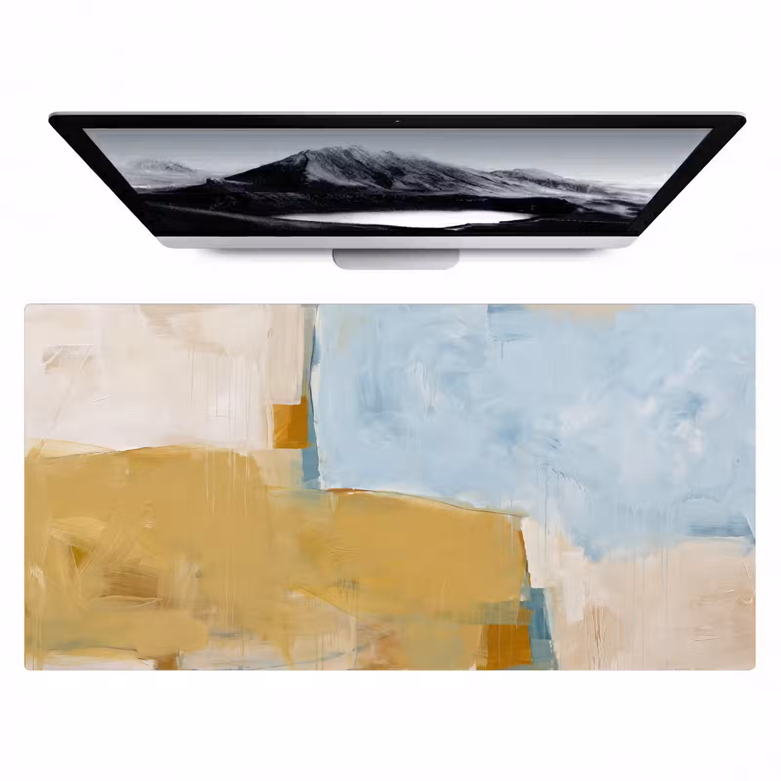 Bureau onderlegger - Abstract - Kleuren - Kunst - Modern - Blauw — 1
