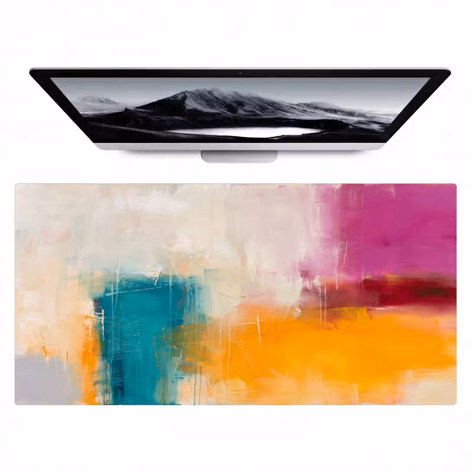 Bureau onderlegger - Abstract - Kleurrijk - Modern - Kunst - Oranje — 1