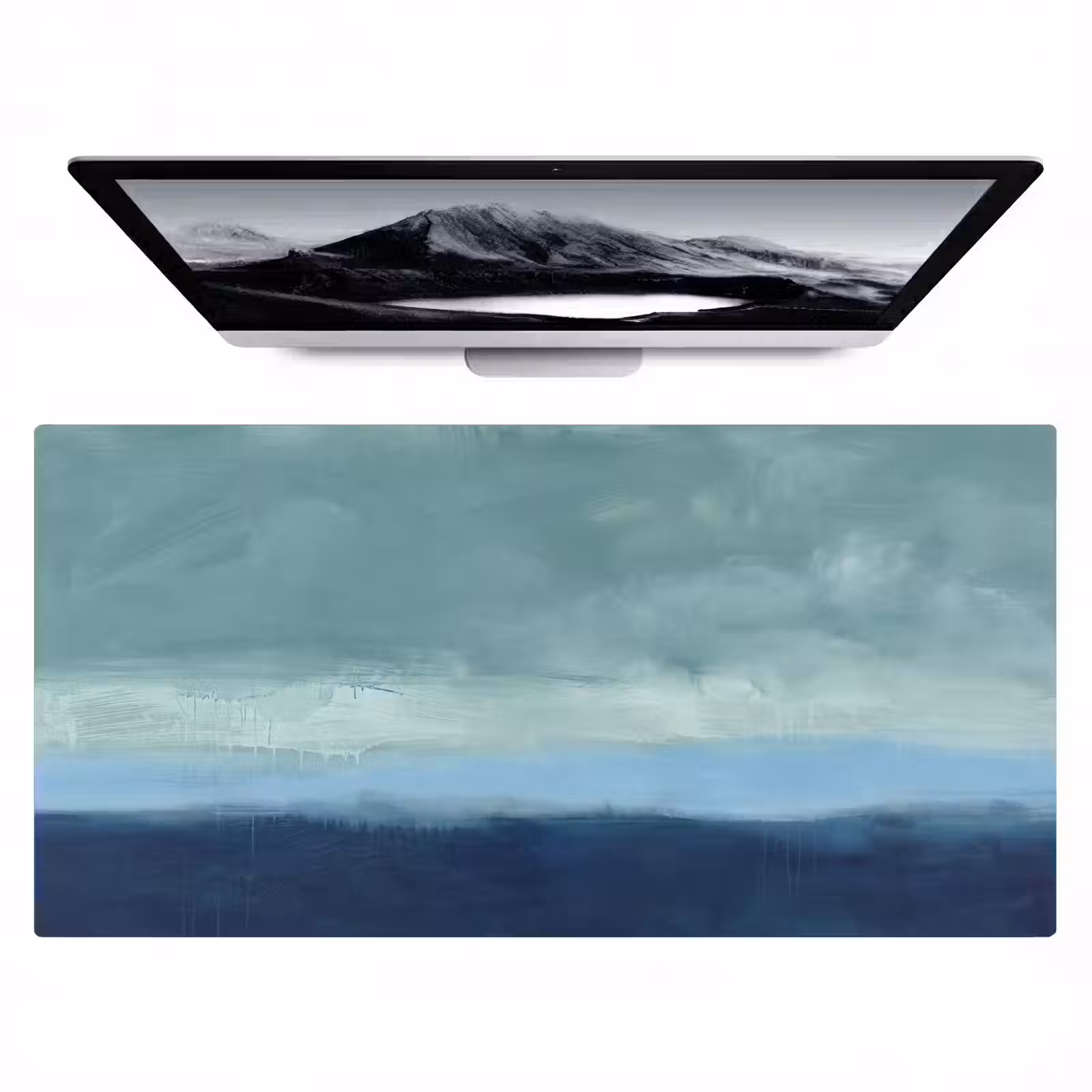 Bureau onderlegger - Abstract - Lagen - Rust - Modern - Blauw — 1