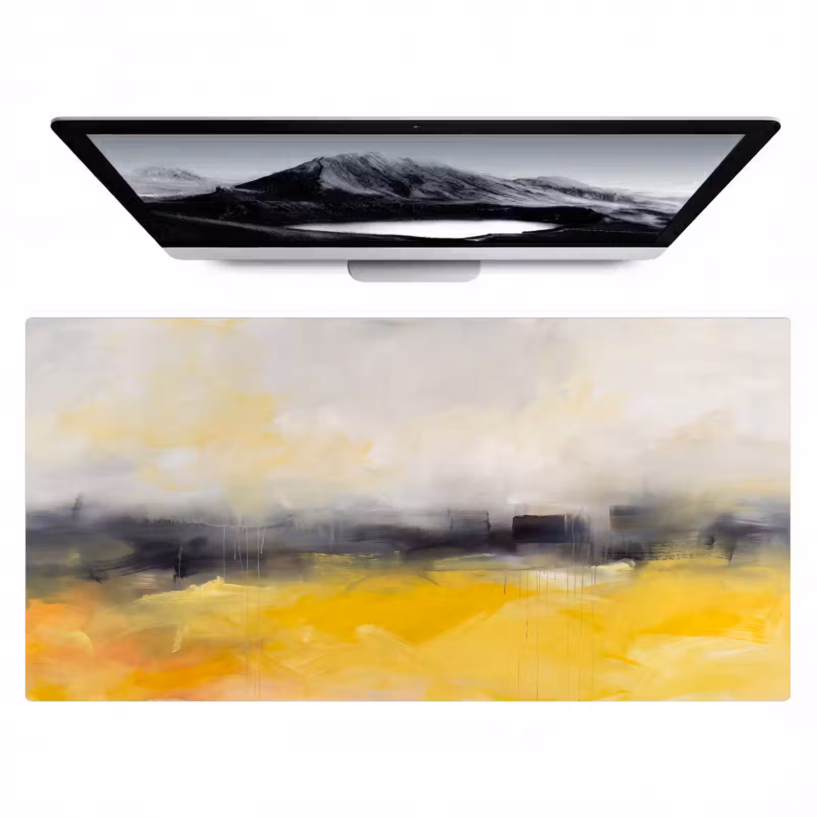 Bureau onderlegger - Abstract - Landschap - Modern - Geel — 1