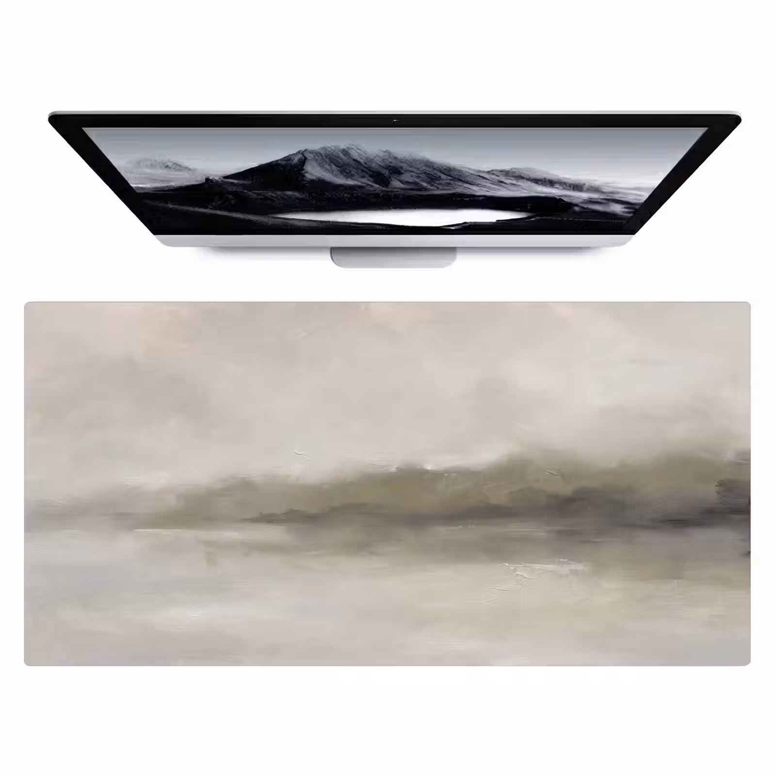 Bureau onderlegger - Abstract - Landschap - Nevel - Modern - Grijs — 1