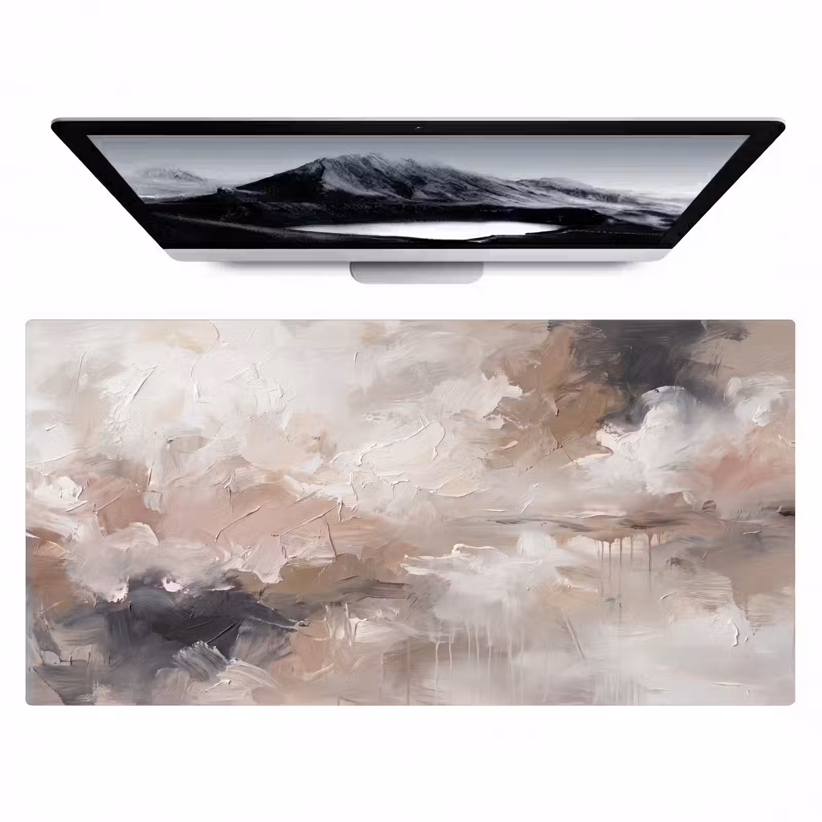 Bureau onderlegger - Abstract - Textuur - Kunst - Modern - Beige — 1