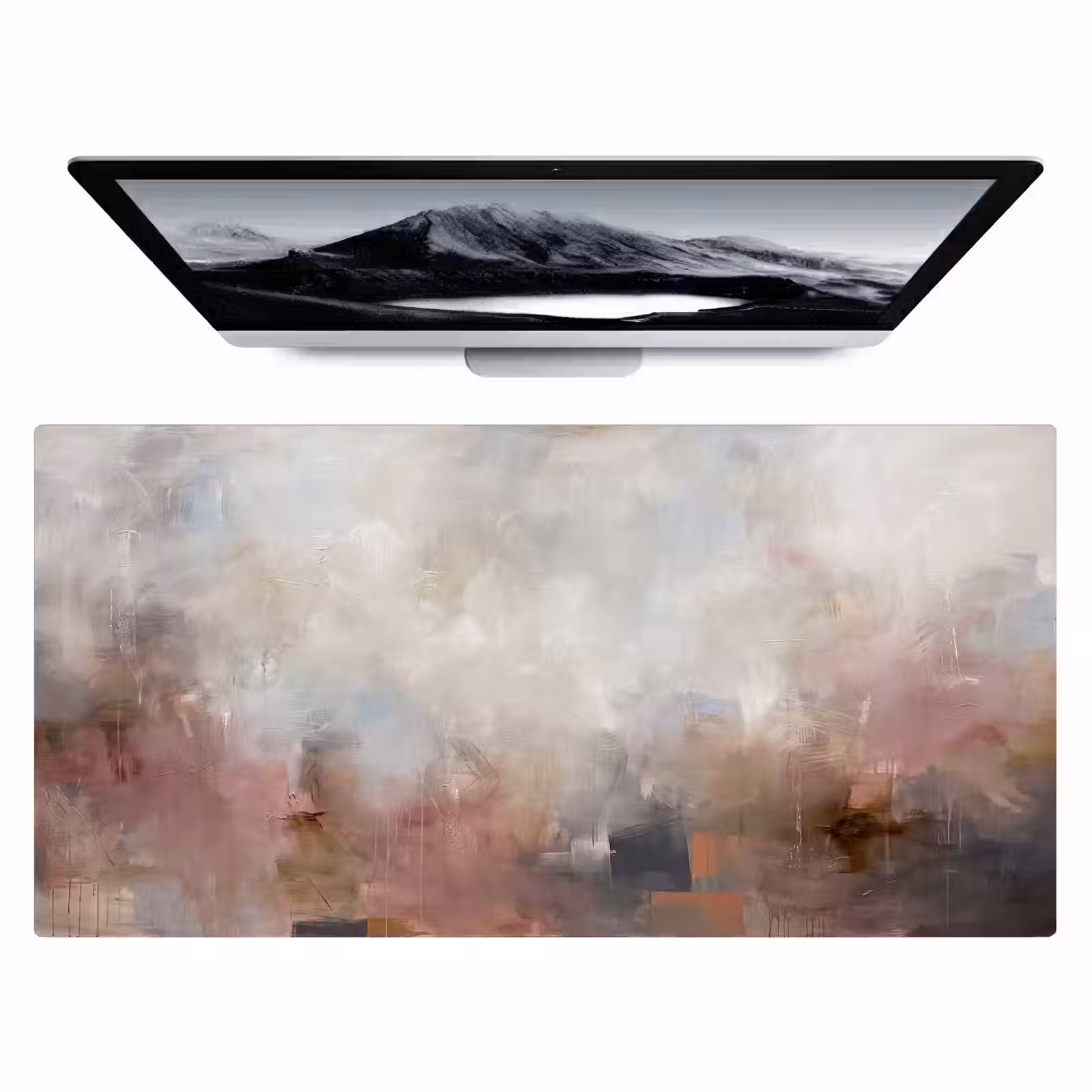 Bureau onderlegger - Abstract - Vloeiend - Kunst - Modern - Beige — 1