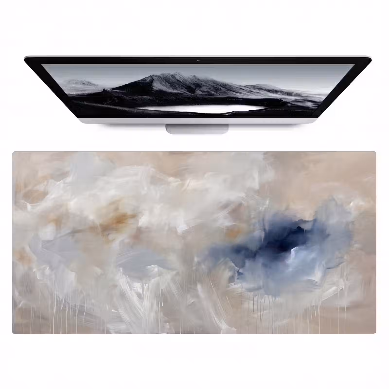 Bureau onderlegger - Abstract - Wolken - Sfeer - Modern - Beige — 1