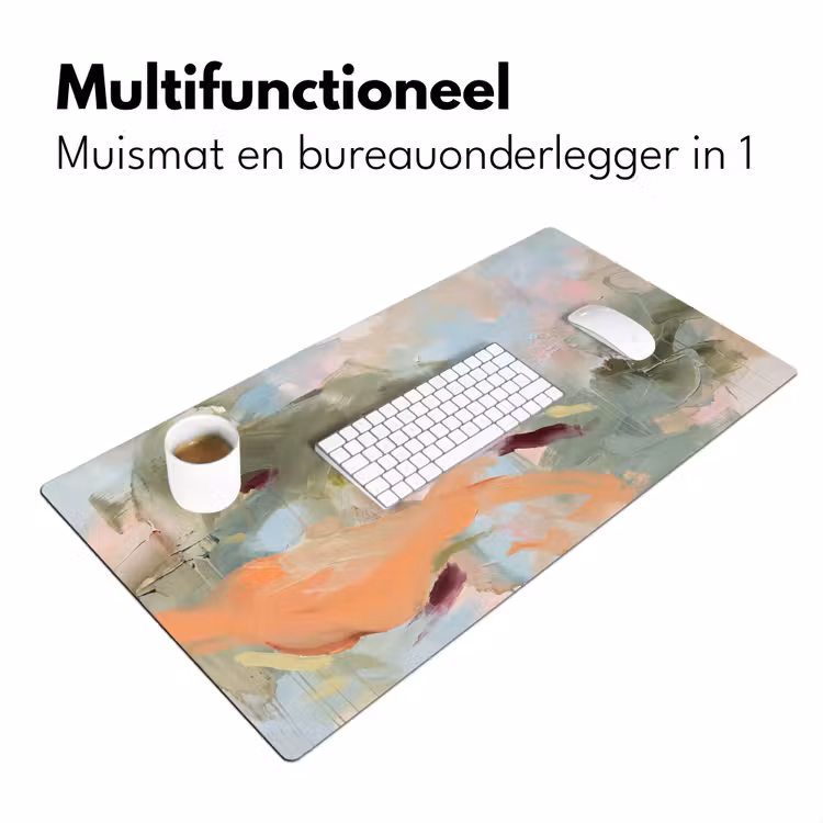 Bureau onderlegger - Abstract - Borstelstreken - Kunst - Modern - Pastel — 7