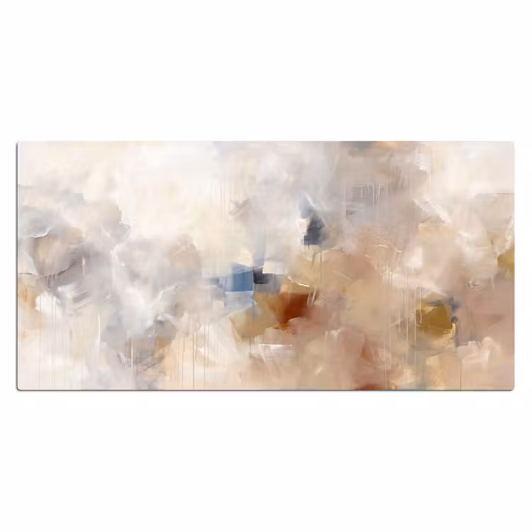Bureau onderlegger - Abstract - Borstelstreken - Modern - Beige - Kunst — 2