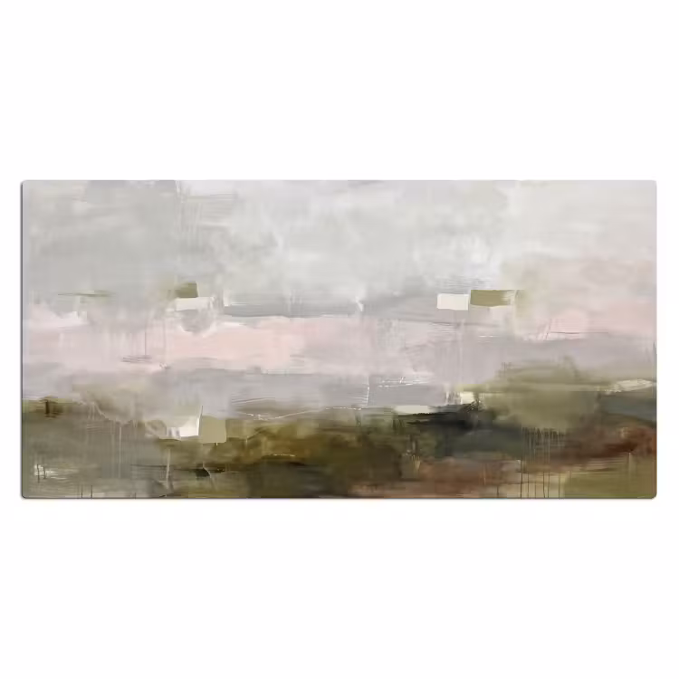 Bureau onderlegger - Abstract - Gelaagd - Kunst - Modern - Grijs-Groen — 2