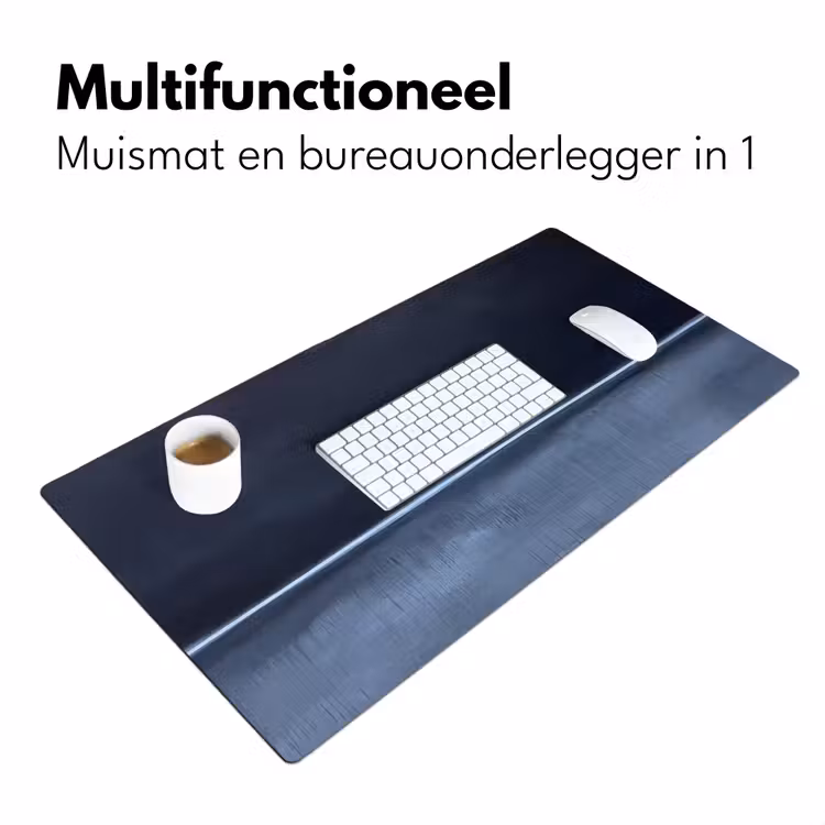 Bureau onderlegger - Abstract - Horizontale lijn - Minimalistisch - Donkerblauw - Kunst — 7