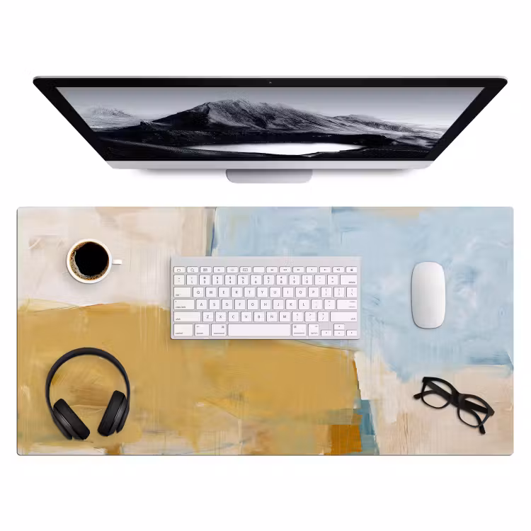 Bureau onderlegger - Abstract - Kleuren - Kunst - Modern - Blauw — 4