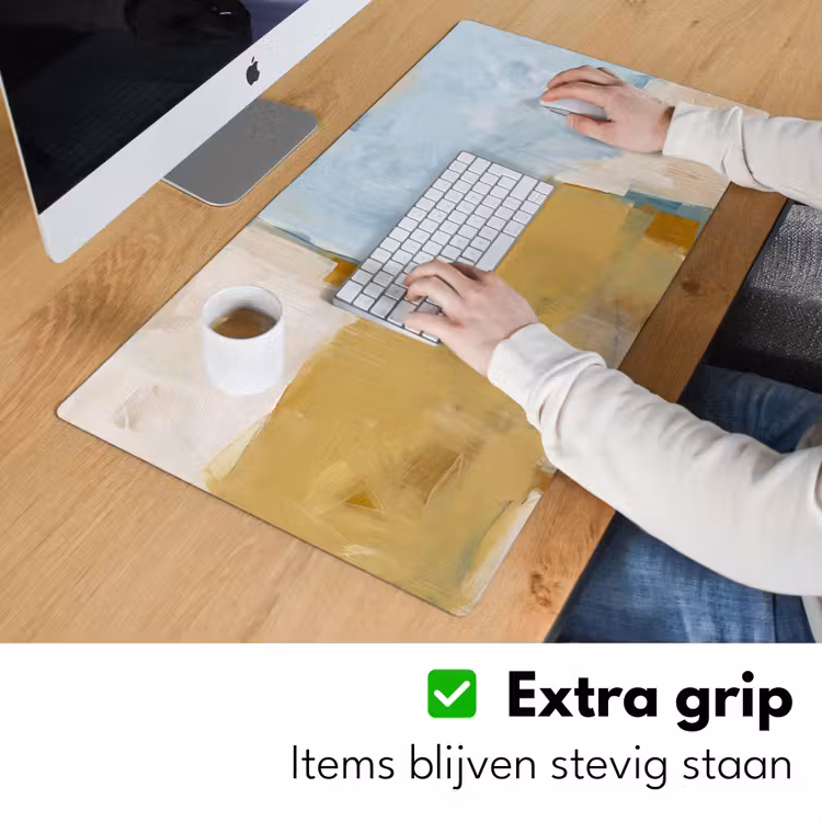 Bureau onderlegger - Abstract - Kleuren - Kunst - Modern - Blauw — 6