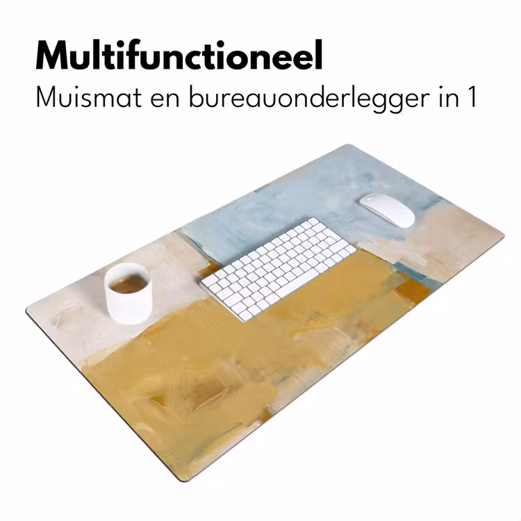 Bureau onderlegger - Abstract - Kleuren - Kunst - Modern - Blauw — 7