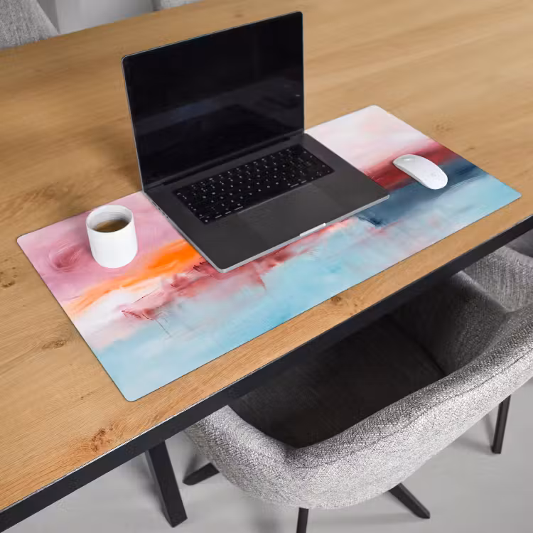 Bureau onderlegger - Abstract - Kleuren - Modern - Kunst - Roze — 3