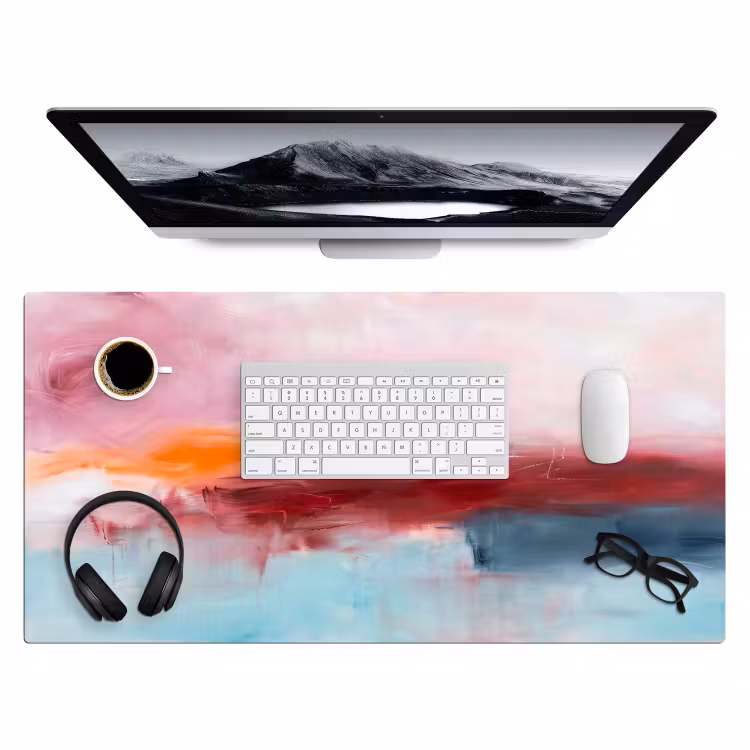 Bureau onderlegger - Abstract - Kleuren - Modern - Kunst - Roze — 4