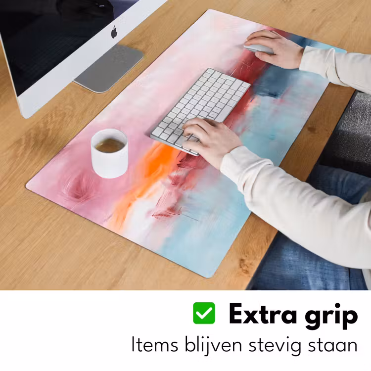 Bureau onderlegger - Abstract - Kleuren - Modern - Kunst - Roze — 6