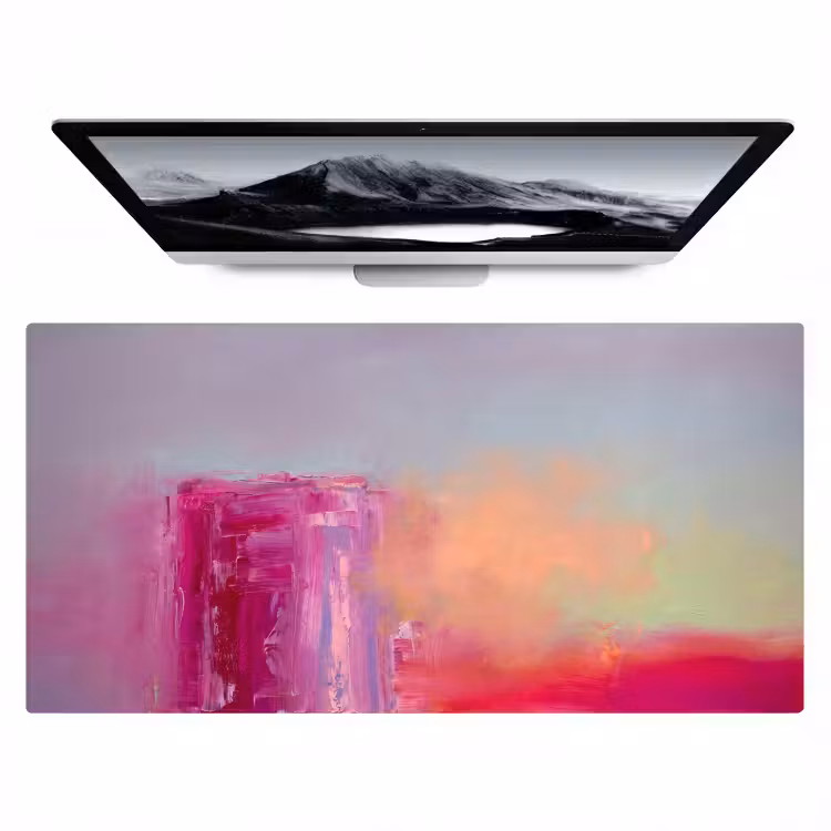 Bureau onderlegger - Abstract - Kleuren - Modern - Roze — 1