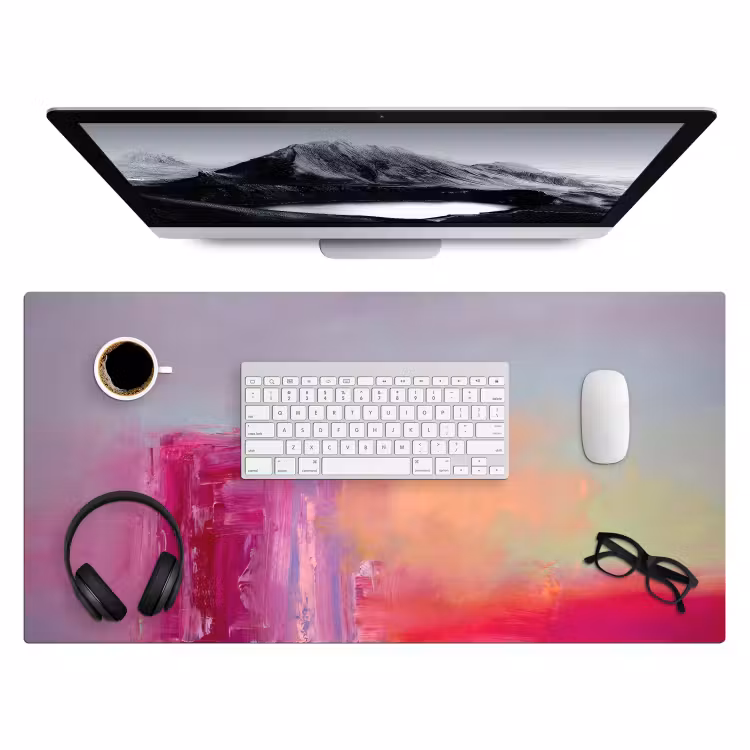 Bureau onderlegger - Abstract - Kleuren - Modern - Roze — 4