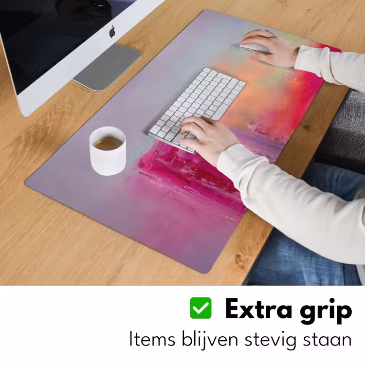 Bureau onderlegger - Abstract - Kleuren - Modern - Roze — 6