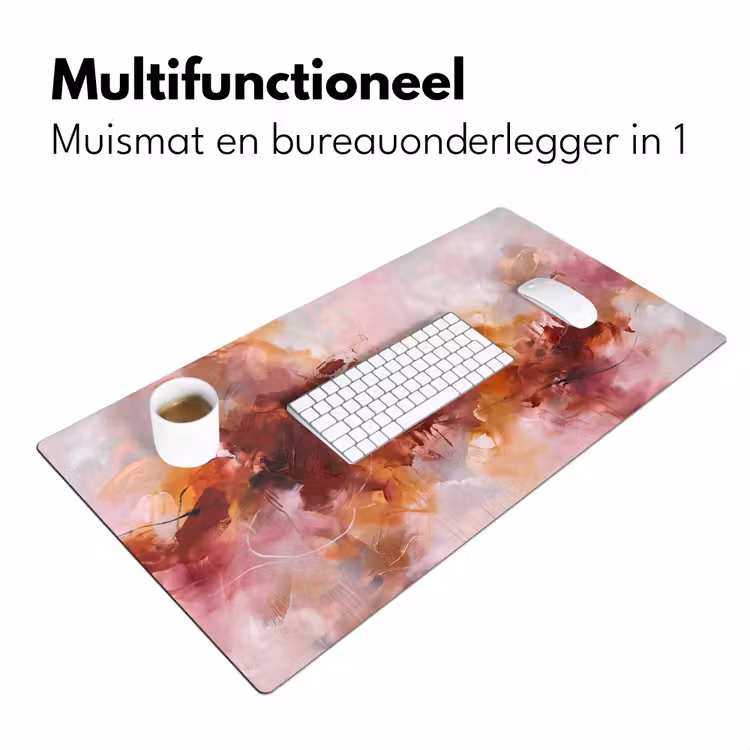 Bureau onderlegger - Abstract - Kleurrijk - Kunst - Modern - Roze-Rood — 7