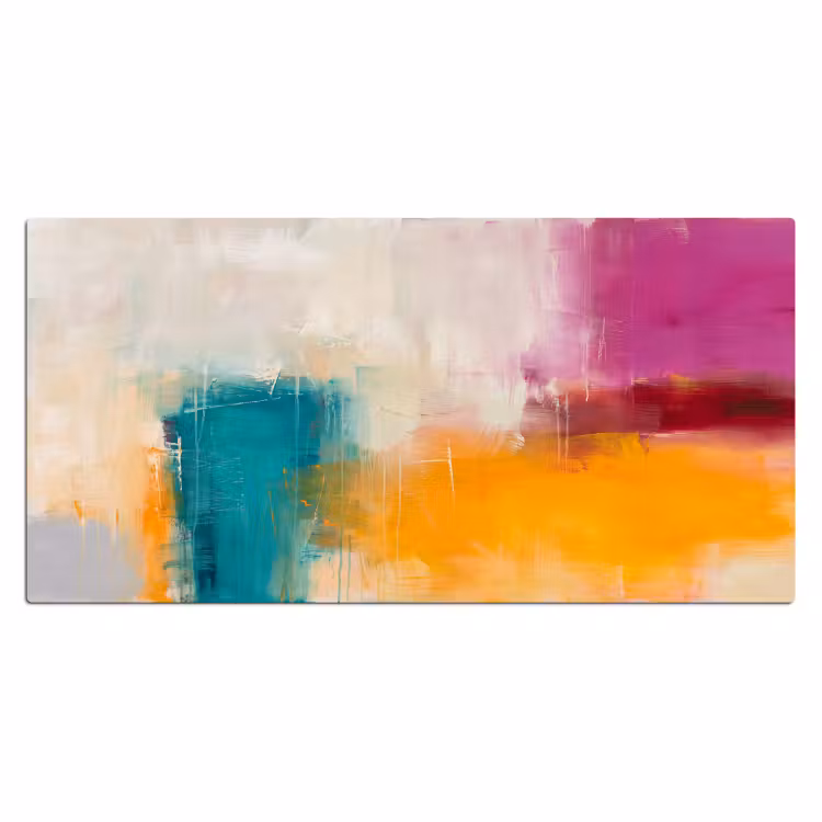 Bureau onderlegger - Abstract - Kleurrijk - Modern - Kunst - Oranje — 2
