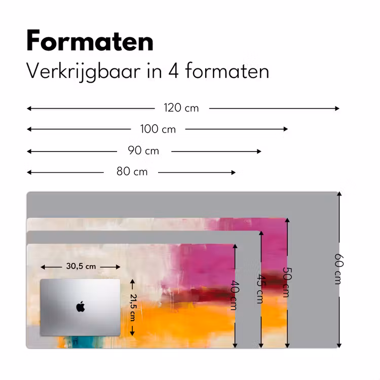 Bureau onderlegger - Abstract - Kleurrijk - Modern - Kunst - Oranje — 8