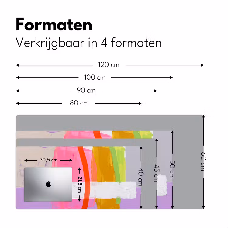 Bureau onderlegger - Abstract - Kleurrijk - Vormen - Modern - Kunst — 8