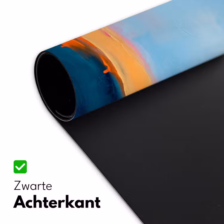 Bureau onderlegger - Abstract - Kleurvlakken - Modern - Oranje - Blauw — 5