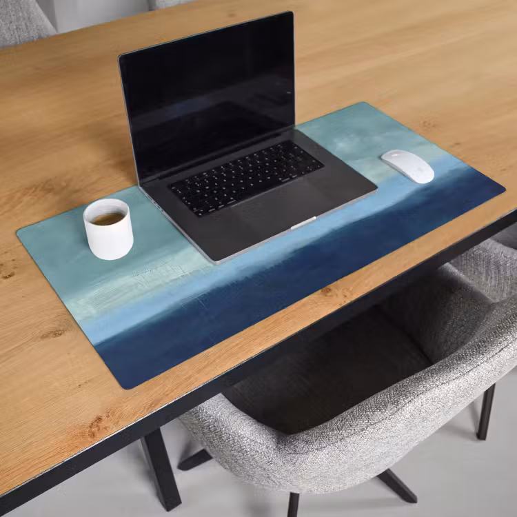 Bureau onderlegger - Abstract - Lagen - Rust - Modern - Blauw — 3