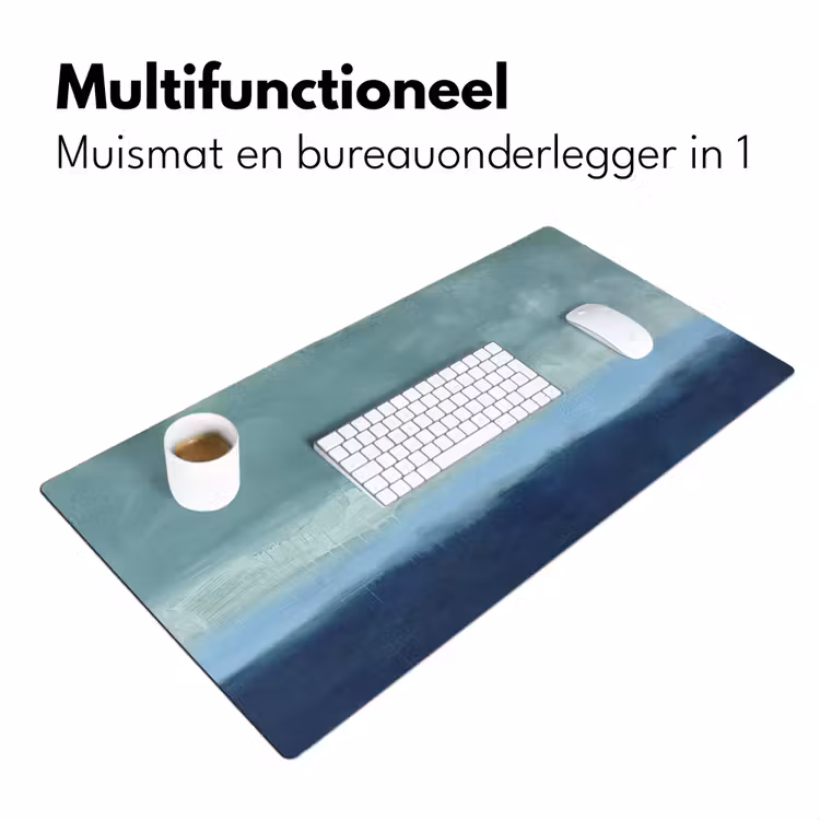 Bureau onderlegger - Abstract - Lagen - Rust - Modern - Blauw — 7