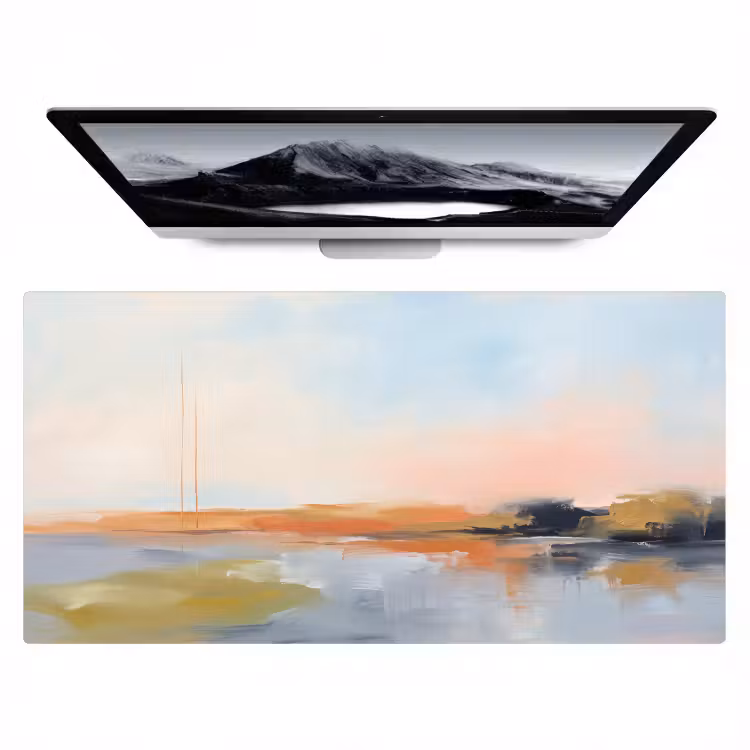 Bureau onderlegger - Abstract - Landschap - Horizon - Modern - Kleurrijk — 1
