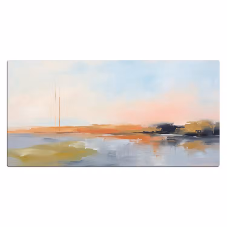 Bureau onderlegger - Abstract - Landschap - Horizon - Modern - Kleurrijk — 2