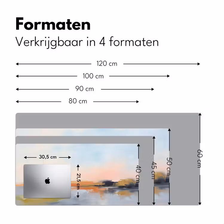 Bureau onderlegger - Abstract - Landschap - Horizon - Modern - Kleurrijk — 8