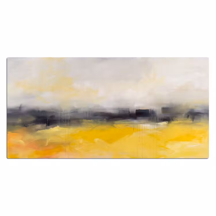 Bureau onderlegger - Abstract - Landschap - Modern - Geel — 2