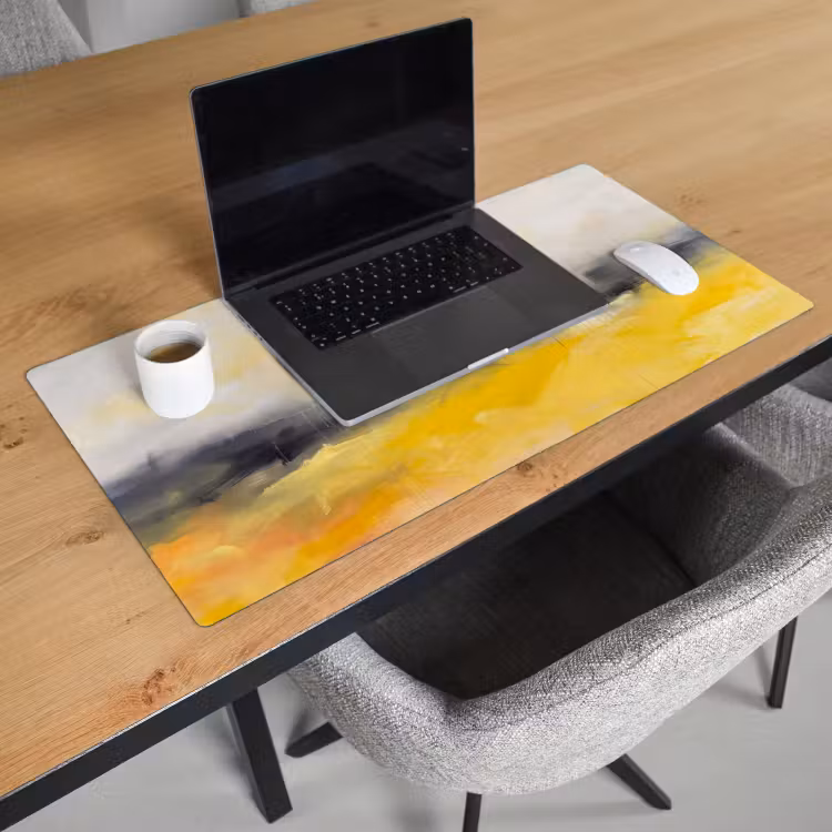 Bureau onderlegger - Abstract - Landschap - Modern - Geel — 3